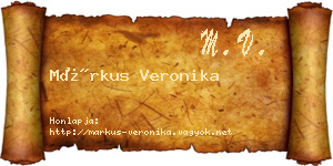 Márkus Veronika névjegykártya